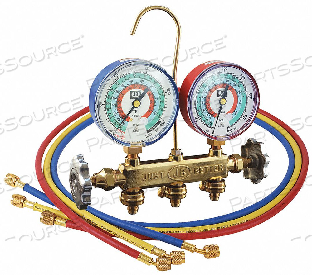 OEM#: 22733MECHANICAL MANIFOLD GAUGE SET 3 VALVES by JB Industries