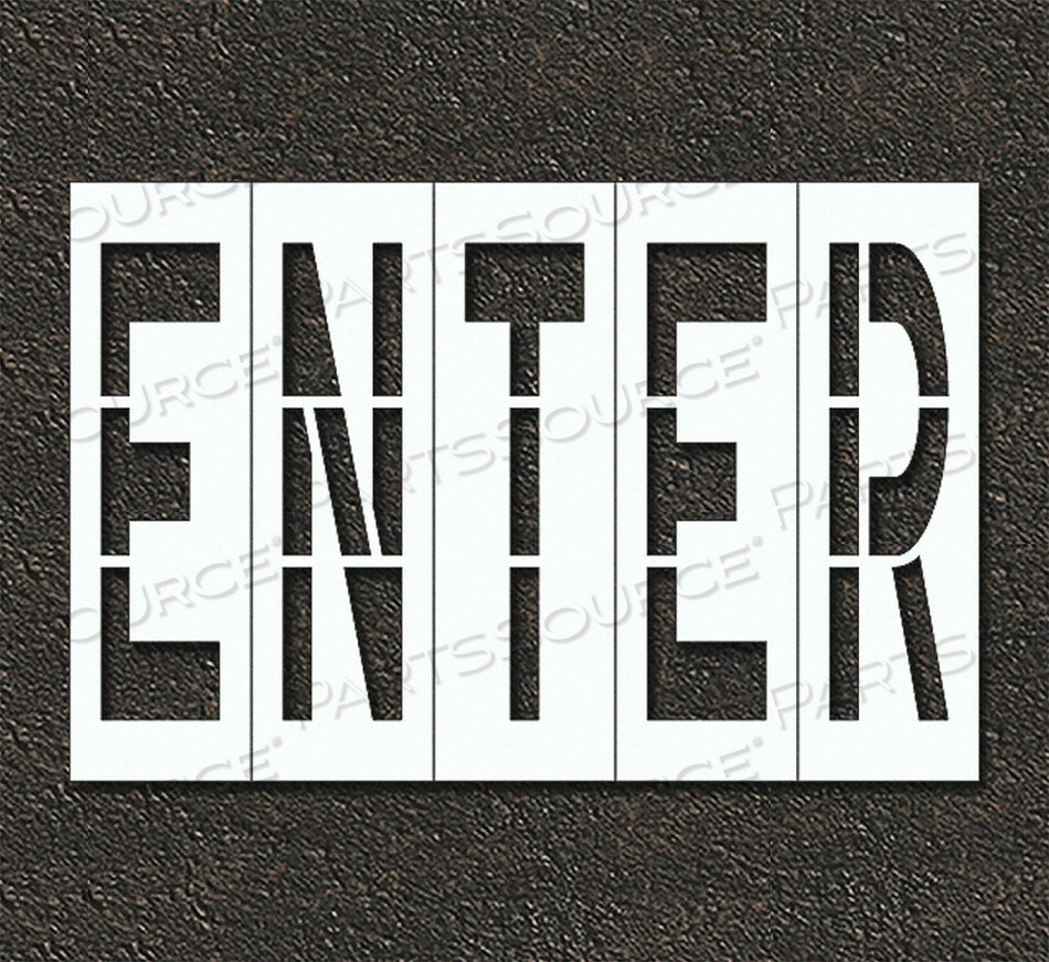OEM#: STL-108-79604PAVEMENT STENCIL ENTER by RAE Products & Chemicals Corp.