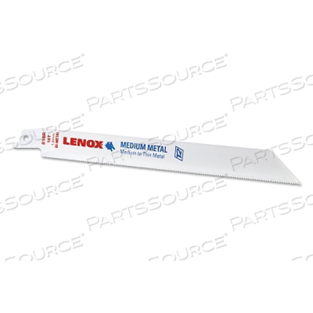 OEM#: 20578818RRECIPROCATING SAW BLADE, 8.00 IN. L X 0.750 IN. W X 0.035 IN. THICK, 18 TPI, BI-METAL by Lenox