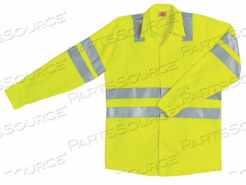 LS HI-VIZ WORKSHIRT-ANSI CLASS 3 M