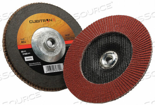 OEM#: 71001049157100104915 3M™ CUBITRON™ II 969F DISC, 7 INCH DIA, 40 GRIT, RIGHT ANGLE, FLAP by 3M Consumer