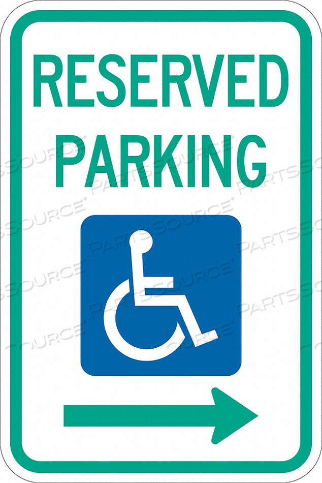 OEM#: T1-1003-DG_12X18HANDICAP PARKING SIGN 18 H 12 W ALUM by Lyle Signs Inc.
