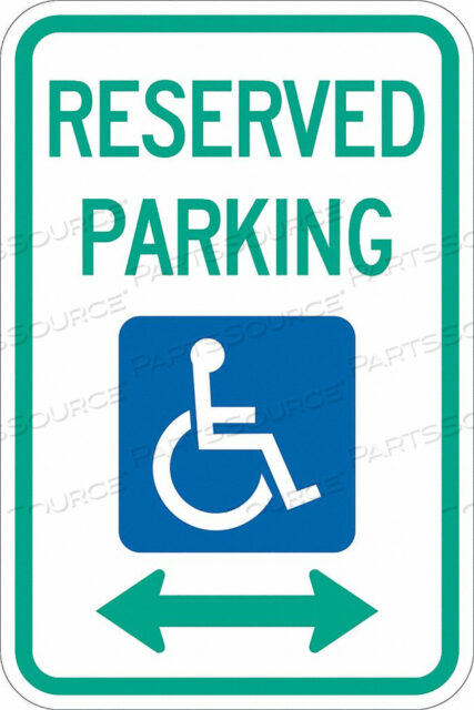 OEM#: T1-1004-DG_12X18HANDICAP PARKING SIGN 18 H 12 W ALUM by Lyle Signs Inc.