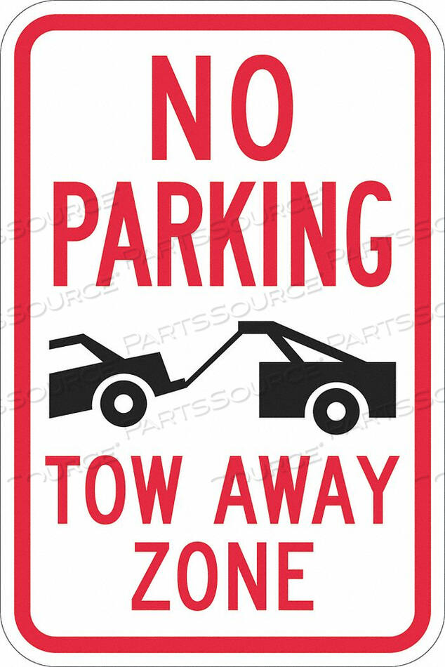 OEM#: T1-1052-DG_12X18NO PARKING SIGN 18 H 12 W ALUMINUM by Lyle Signs Inc.