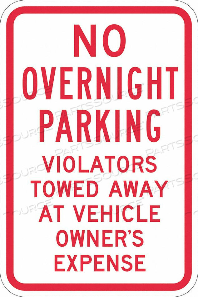 OEM#: T1-1055-DG_12X18NO PARKING SIGN 18 H 12 W ALUMINUM by Lyle Signs Inc.