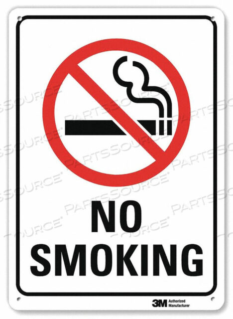 OEM#: U1-1014-NA_7X10NO SMOKING SIGN 7 W 10 H 0.040 THICK by Lyle Signs Inc.