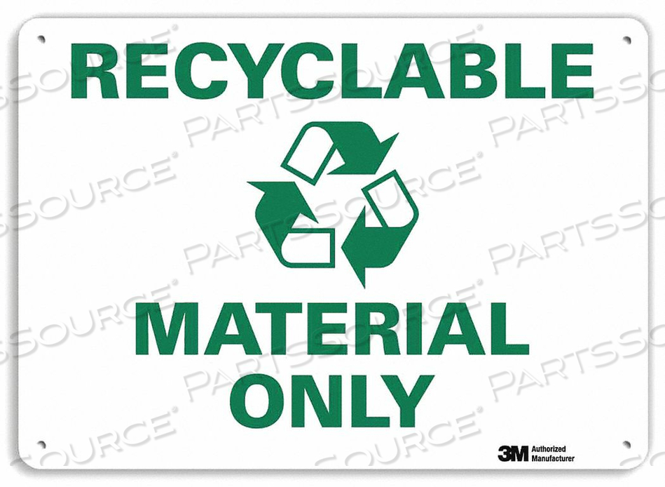 OEM#: U1-1062-NA_14X10RECYCLING SIGN 14 W 10 H 0.040 THICK by Lyle Signs Inc.