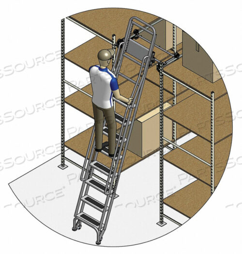 OEM#: 7410A5-S C1 P3 KITSTATIONARY DUAL TRACK LADDER 125TO135 IN by Cotterman