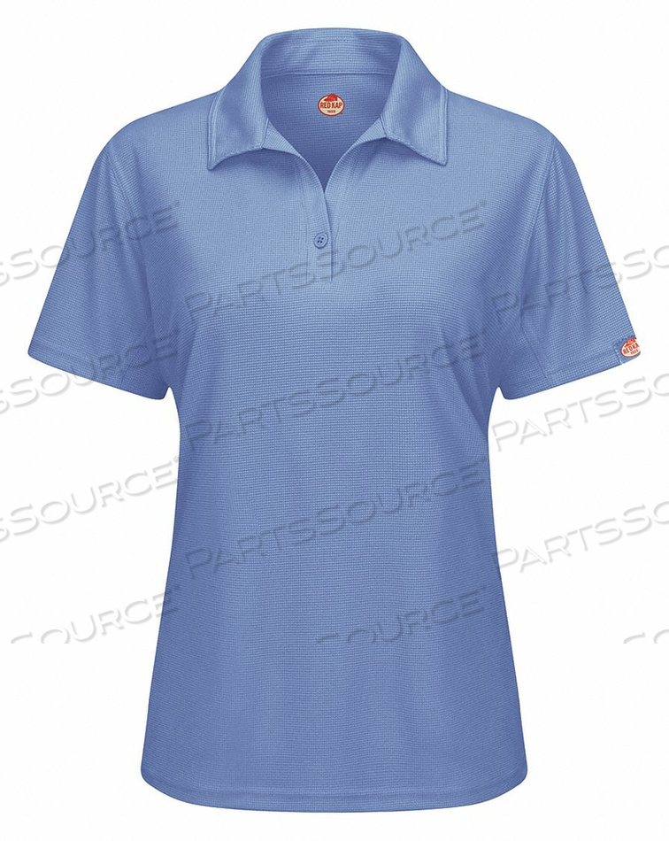 OEM#: SK91MB SS LSHORT SLEEVE POLO WOMENS L BLUE BUTTON by VF Imagewear, Inc.