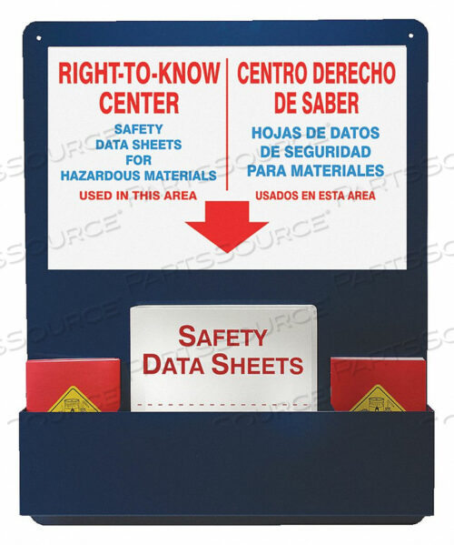 OEM#: SBZRS729RIGHT-TO-KNOW CENTER BILINGUAL 30 IN H by Accuform Manufacturing, Inc.