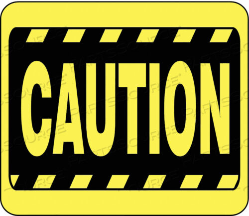 OEM#: SG3-35-1114-250-HACRYLIC SIGN YELLOW 14 IN L CAUTION by Tensabarrier