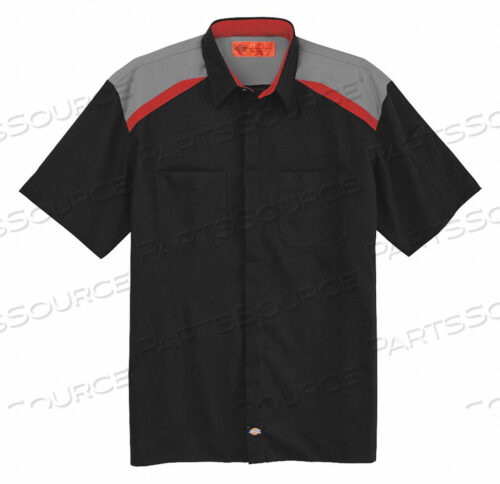 SHORT SLEEVE SHIRT MENS 5XL BLACK