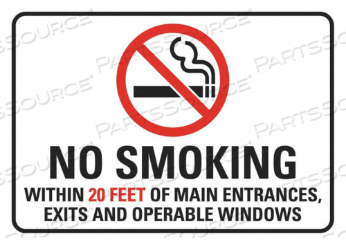 OEM#: U1-1018-ED-PK2_10X7NO SMOKING SIGN 10 W 7 H PK2 by Lyle Signs Inc.