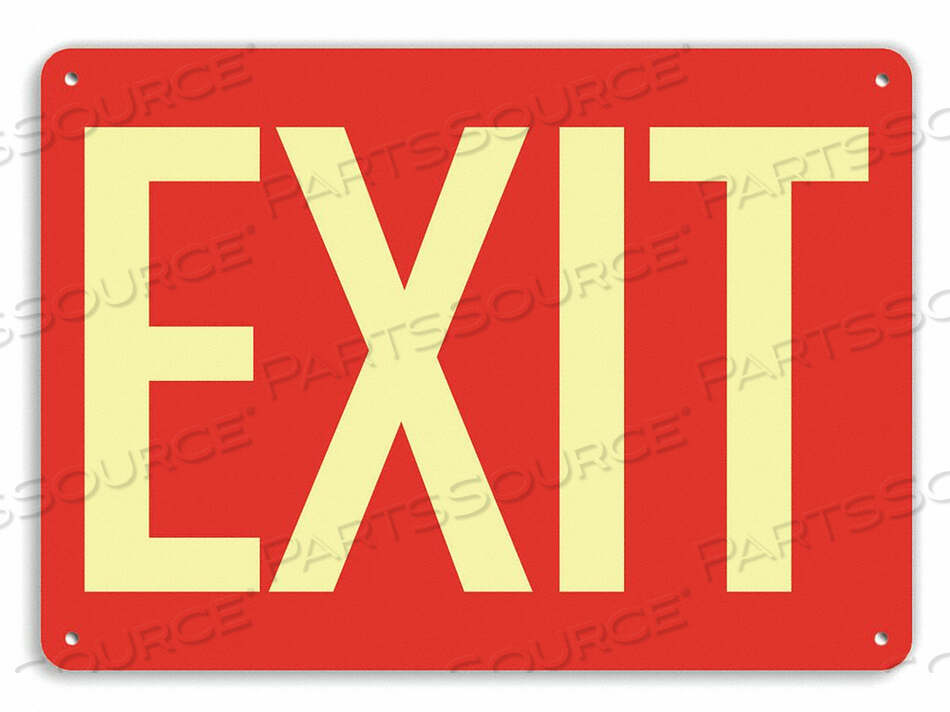 OEM#: U1-1016-GA_14X10EXIT SIGN EXIT 10 X14 by Lyle Signs Inc.
