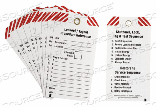 OEM#: 148863LOCKOUT TAG 5-3/4 H POLYESTER PK10 by Brady Americas