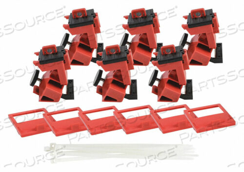 OEM#: 148687SINGLE POLE BREAKER LOCKOUT RED 3-3/4 H by Brady Americas