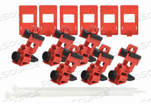 OEM#: 148698SINGLE POLE BREAKER LOCKOUT 2-5/8 H PK6 by Brady Americas