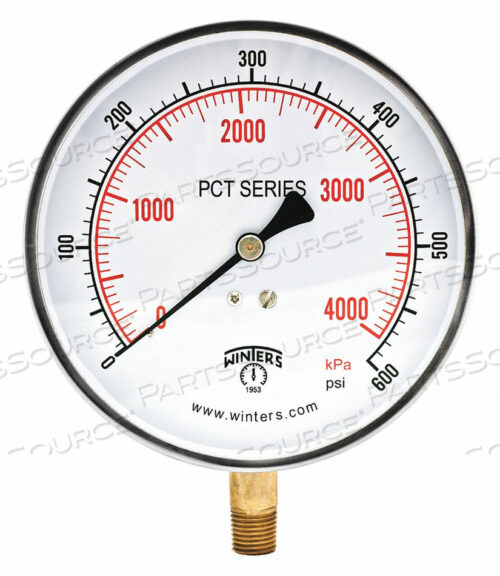 OEM#: PCT331PRESSURE GAUGE 4-1/2 DIAL SIZE SILVER by Winters Instruments