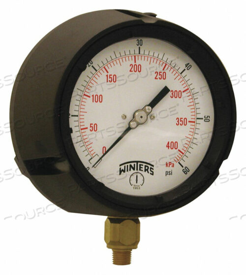 OEM#: PPC5083-G-SG.PRESSURE GAUGE 4-1/2 DIAL SIZE BLACK by Winters Instruments