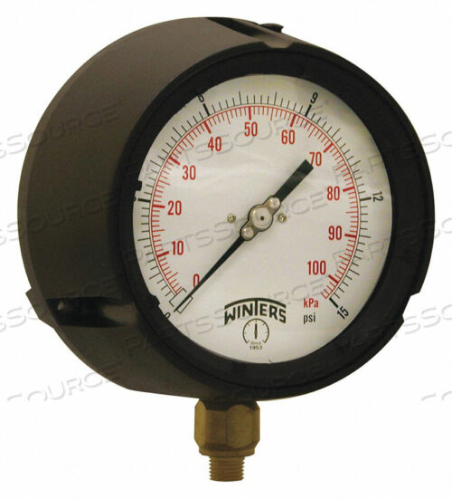OEM#: PPC5081-G-SG.PRESSURE GAUGE 4-1/2 DIAL SIZE BLACK by Winters Instruments