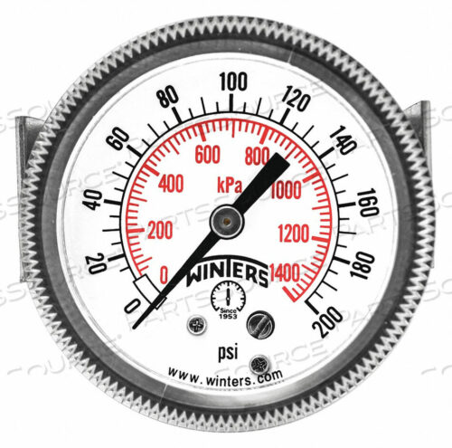 OEM#: P9U901410UCPRESSURE GAUGE 2 DIAL SIZE BLACK by Winters Instruments