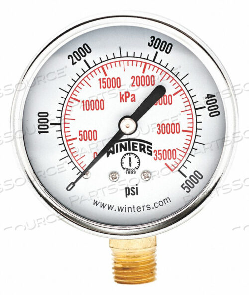 OEM#: PEM292PRESSURE GAUGE 2-1/2 DIAL SIZE BLACK by Winters Instruments
