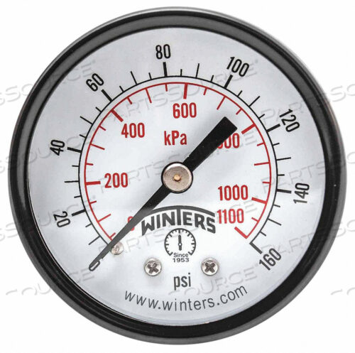OEM#: PEM1408-CDPRESSURE GAUGE 2 DIAL SIZE BLACK by Winters Instruments