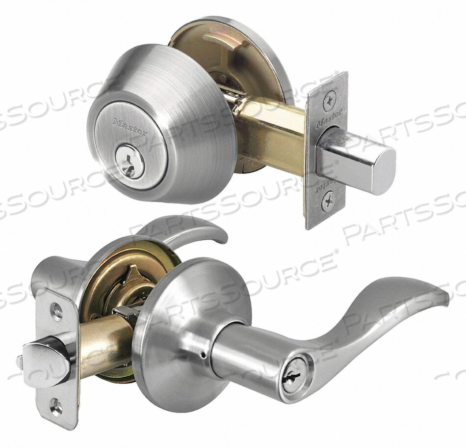 OEM#: WLC0615KA4LEVER LOCKSET SATIN NICKEL WAVE STYLE by Master Lock