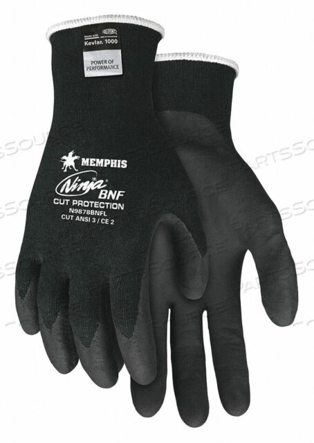 OEM#: N9878BNFMN9878BNFM MCR SAFETY NINJA CUT RESISTANT GLOVES, KEVLAR/STEEL, MEDIUM, BLACK by MCR Safety