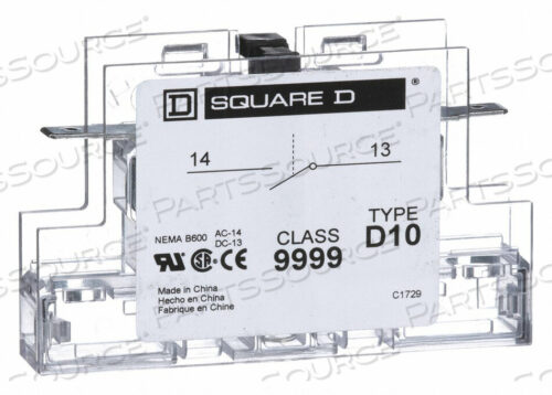 OEM#: 9999D10AUXILIARY CONTACT 1 NO by Square D