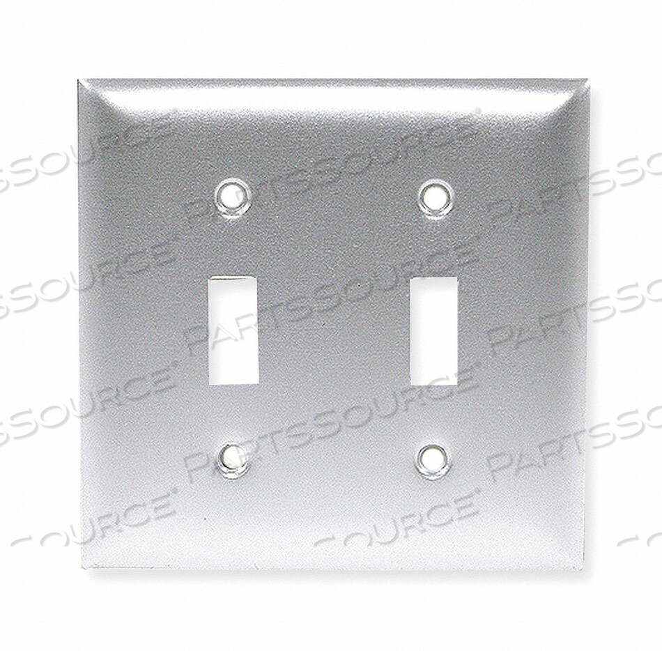 OEM#: SA2TOGGLE SWITCH WALL PLATE 2 GANG SILVER by Hubbell Incorporated, Wiring Device-Kellums