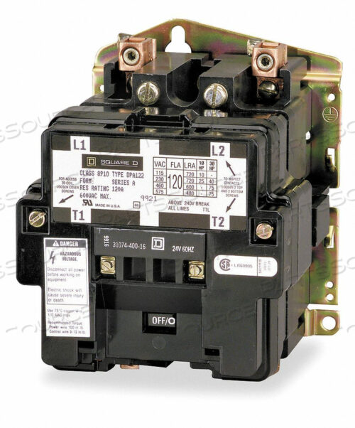 OEM#: 8910DPA72V14H2641 DFINIT PRPOSE CONTACTR 24VAC 75A 2P OPEN by Square D