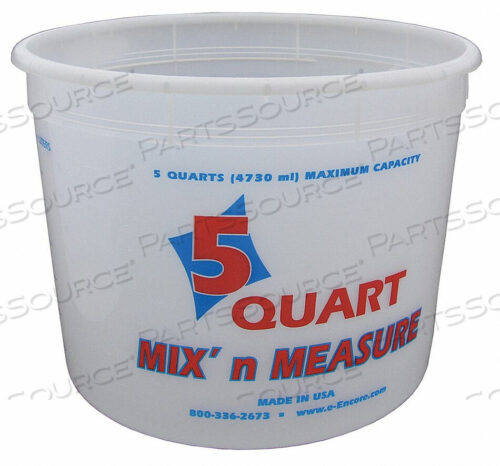 OEM#: 81166PAINT MIX AND MEASURE CONT. 5 QT HDPE by Encore Plastics