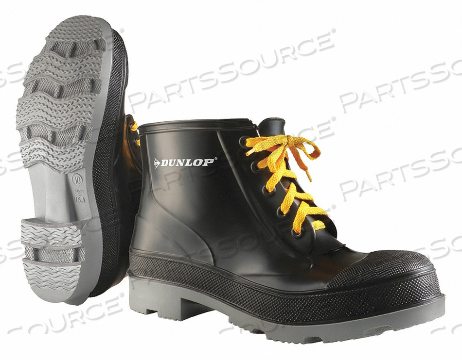 OEM#: 8610433RUBBER BOOT MENS 12 ANKLE BLACK PR by Dunlop