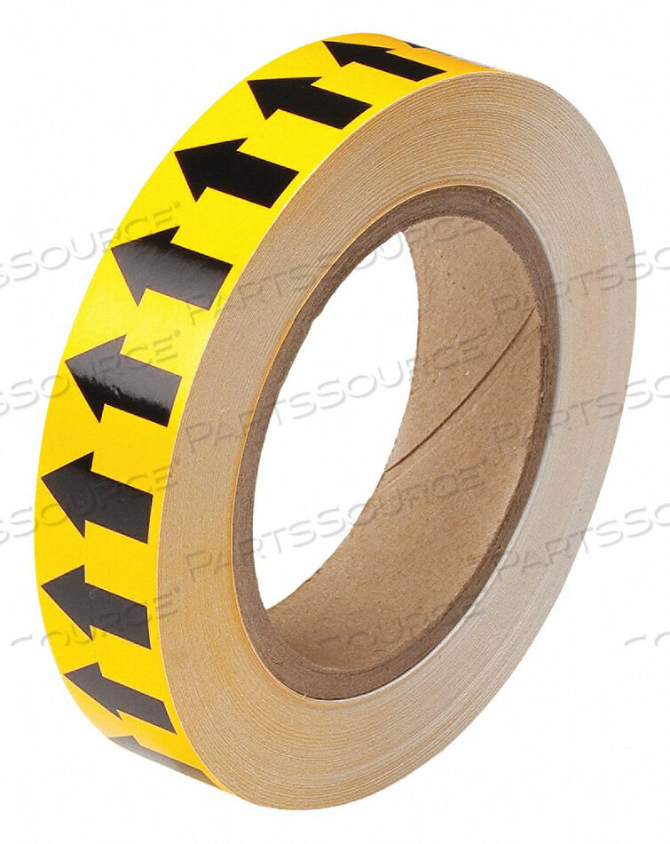 OEM#: 91424ARROW TAPE, BLANK, 1.00 IN. W X 30 YD L, YELLOW, PRESSURE SENSITIVE VINYL by Brady Americas