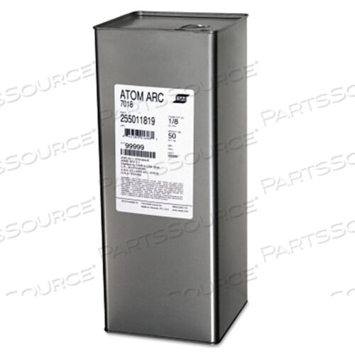 OEM#: 255011827ATOM ARC 7018 ELECTRODE, 1/8 IN DIAMETER, 14 IN LONG, 10 LB CAN by ESAB Welding & Cutting