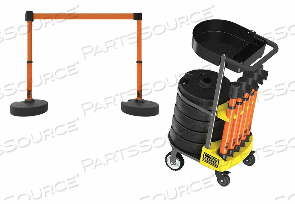 OEM#: PL4000-OTPLUS CART PKG W/TRAY BLANK ORANGE BANNR by Banner Stakes