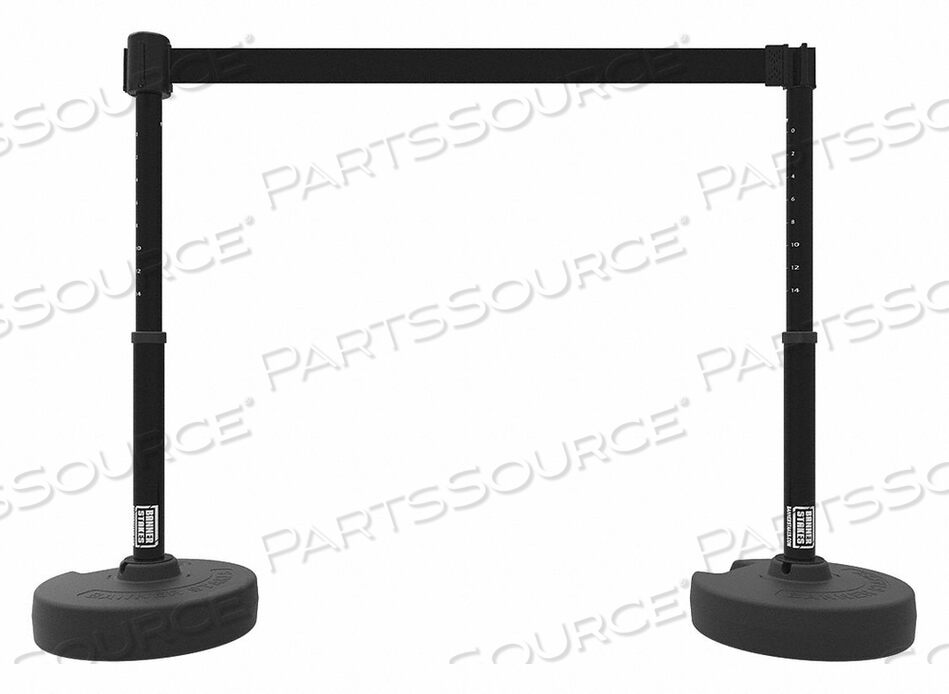 OEM#: PL4204PLUS BARRIER SET X2 BLANK BLACK BANNER by Banner Stakes