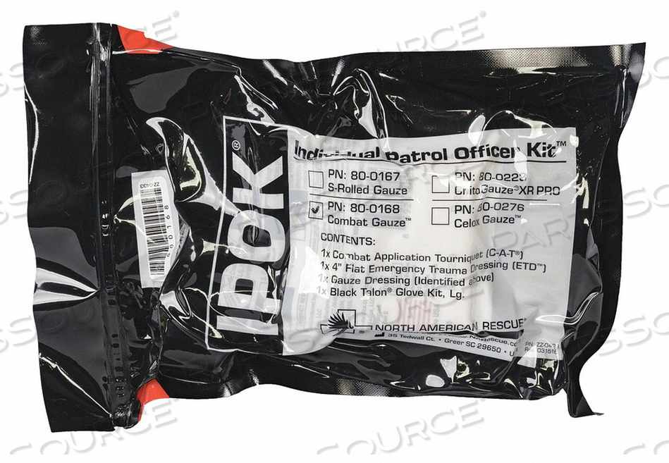 OEM#: 80-0168INDIVIDUAL PATROL OFFICER KIT BLACK by North American Rescue