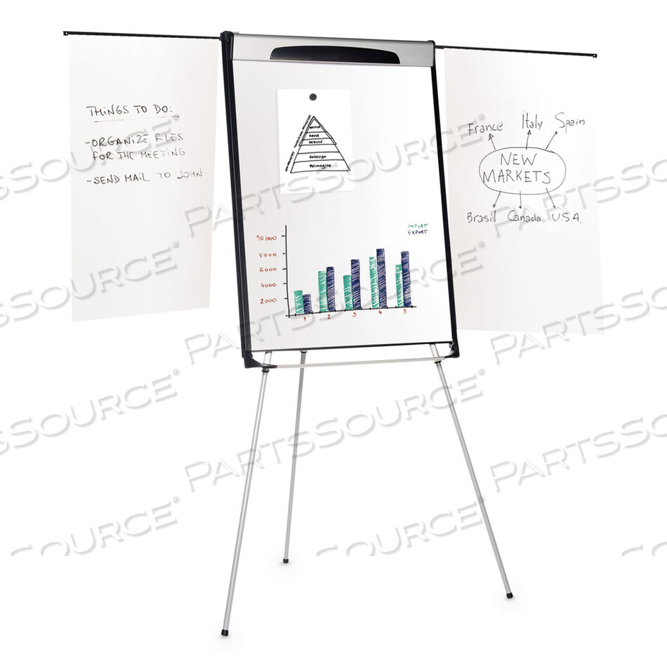 OEM#: EA23066720TRIPOD EXTENSION BAR MAGNETIC DRY-ERASE EASEL, 39 TO 72 HIGH, BLACK/SILVER by MasterVision