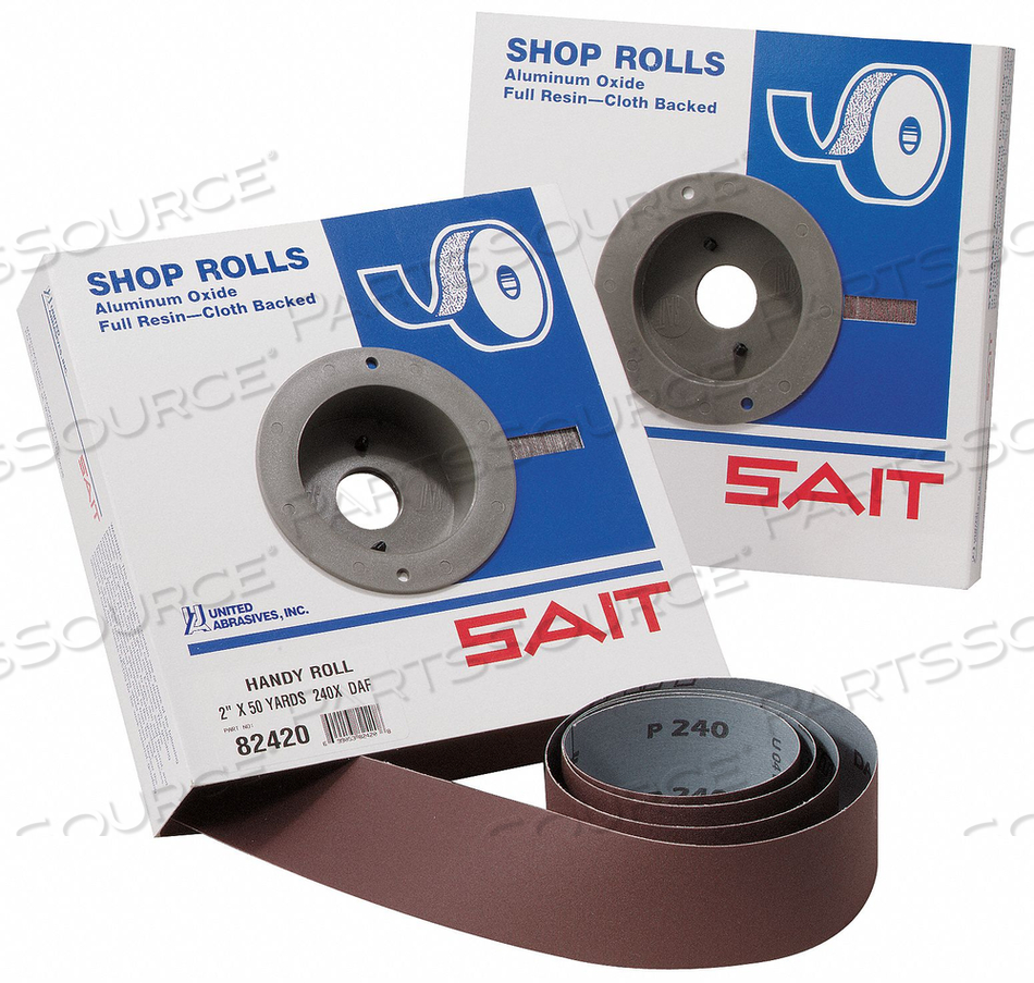 OEM#: 80505DA-F SHOP ROLL 1 X 50 YDS 50 GRIT HANDY ROLL ALUMINUM OXIDE by United Abrasives-Sait