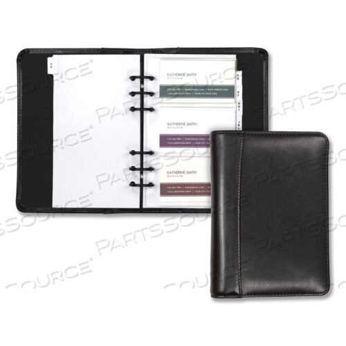 OEM#: 81270REGAL LEATHER BUSINESS CARD BINDER, HOLDS 120 2 X 3.5 CARDS, 5.75 X 7.75, BLACK by Samsill