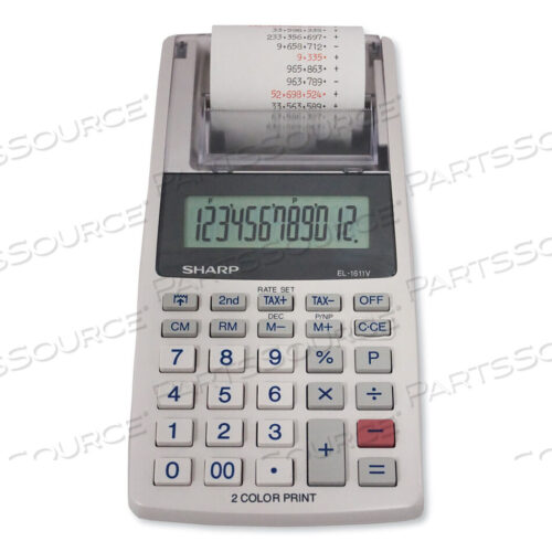 OEM#: EL1611VEL-1611V PRINTING CALCULATOR, BLACK/RED PRINT, 2 LINES/SEC by Sharp Electronics Corporation