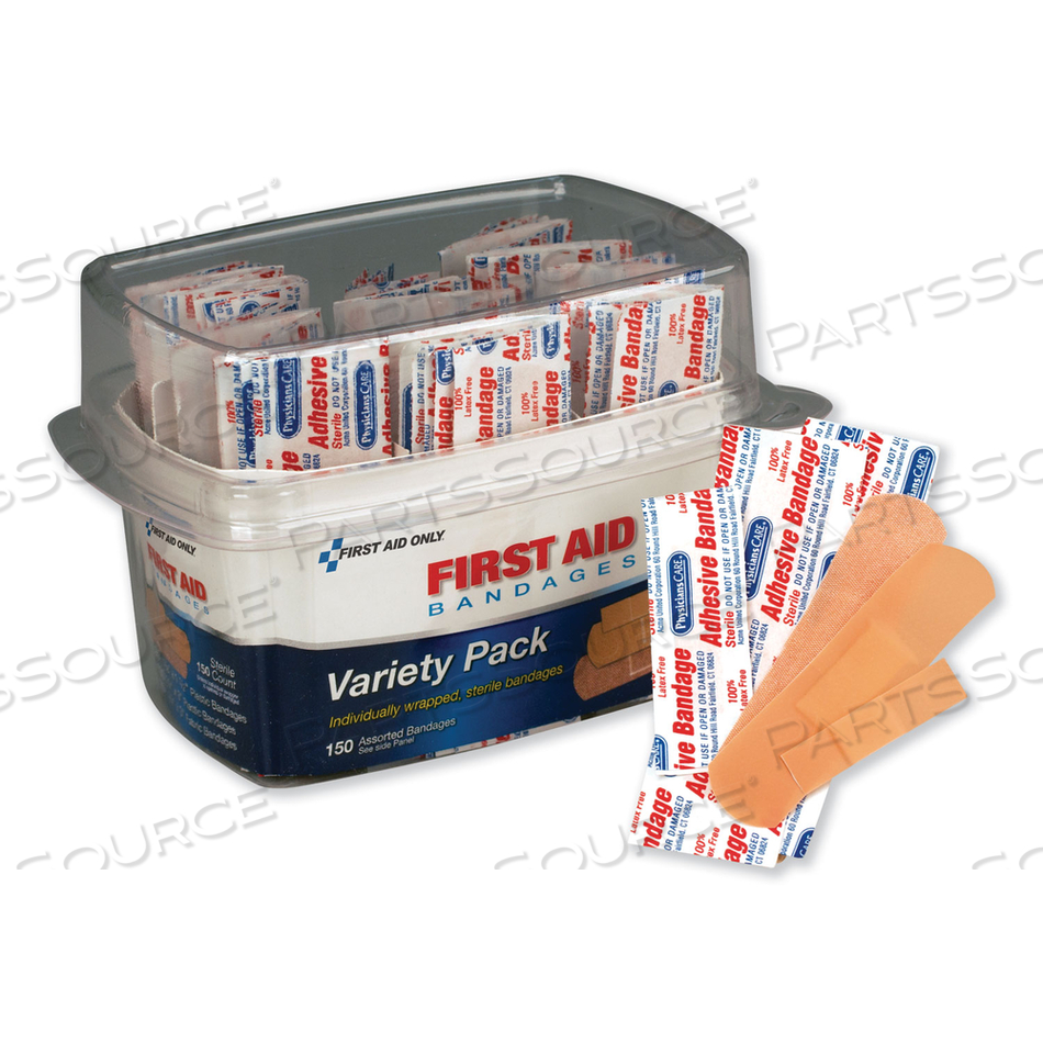 OEM#: 90095FIRST AID BANDAGES, ASSORTED, 150 PIECES/KIT by Physicianscare