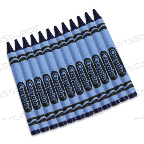 BULK CRAYONS, BLUE, 12/BOX
