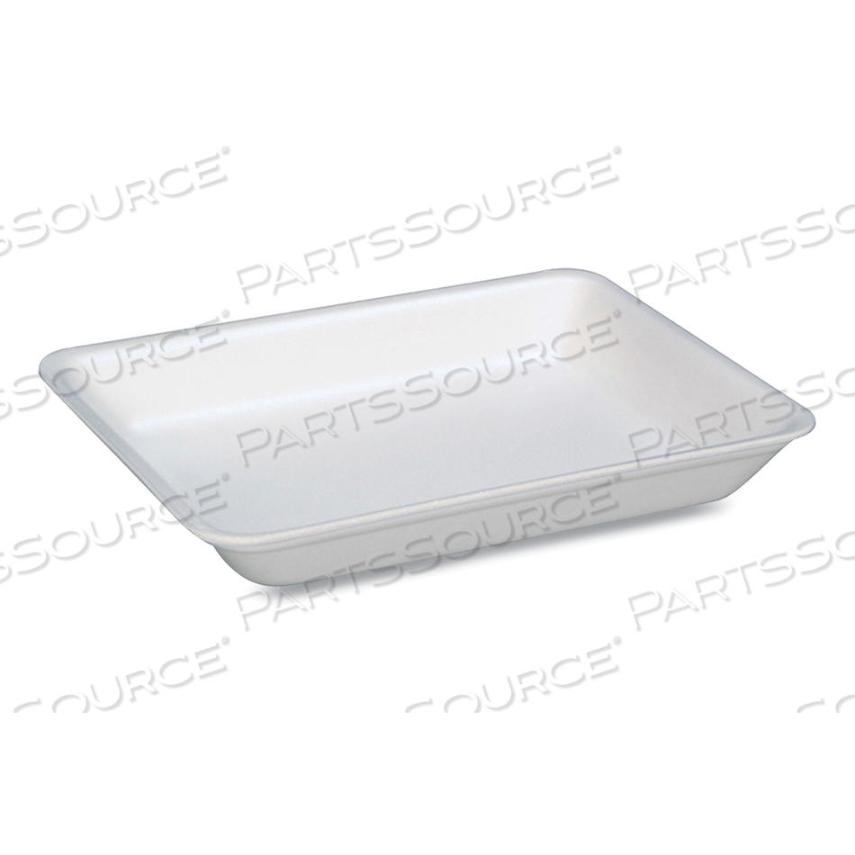 SUPERMARKET TRAY, #4D, 8.63 X 6.56 X 1.27. WHITE, FOAM, 400/CARTON