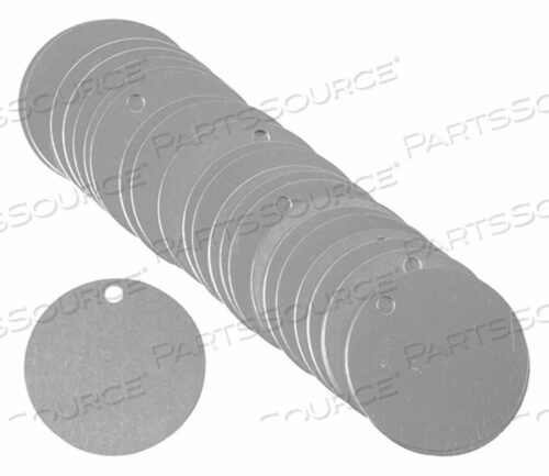 OEM#: 49909BLK TAG 2 X 2 IN NAT AL RND 3/16 IN PK25 by Brady Americas