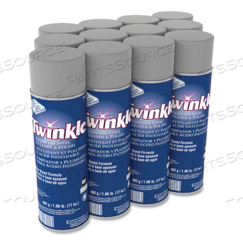OEM#: 991224STAINLESS STEEL CLEANER AND POLISH, 17 OZ AEROSOL SPRAY, 12/CARTON by Twinkle