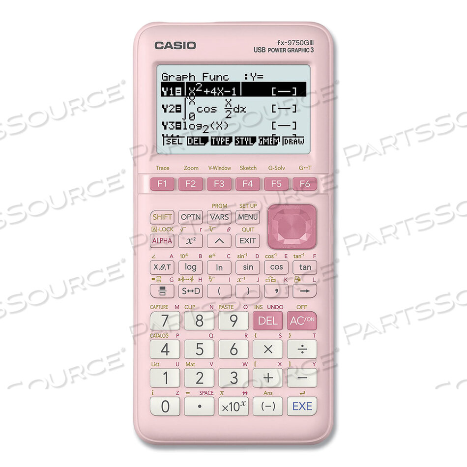 OEM#: FX-9750GIII-PKFX-9750GIII 3RD EDITION GRAPHING CALCULATOR, 21-DIGIT LCD, PINK by Casio