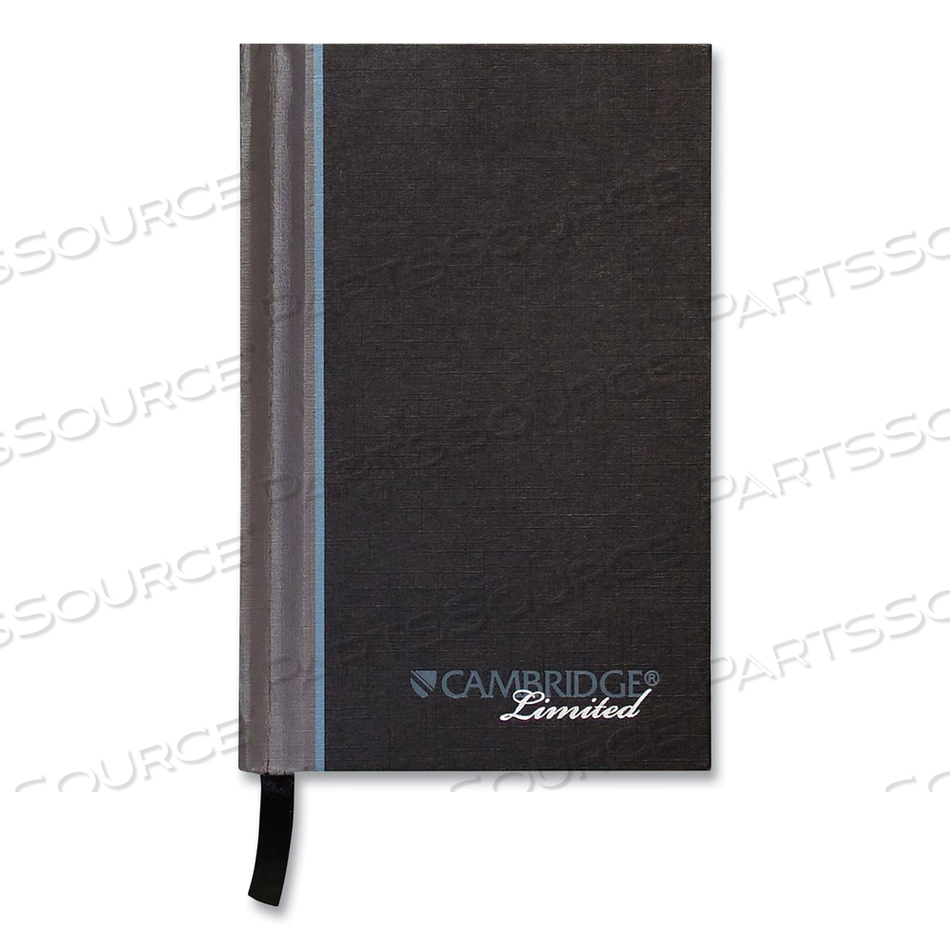 POCKET-SIZED CASEBOUND NOTEBOOK, 1 SUBJECT, WIDE/LEGAL RULE, BLACK/GRAY/BLUE COVER, 5.25 X 3.5, 96 SHEETS